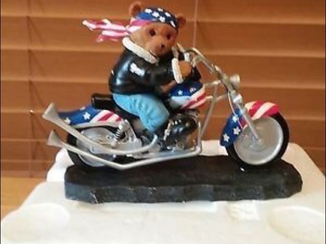 The Hamilton Collection “Faithful Fuzzies” Born to Ride Series Bear