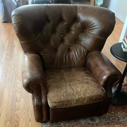 Restoration hardware Leather Recliner