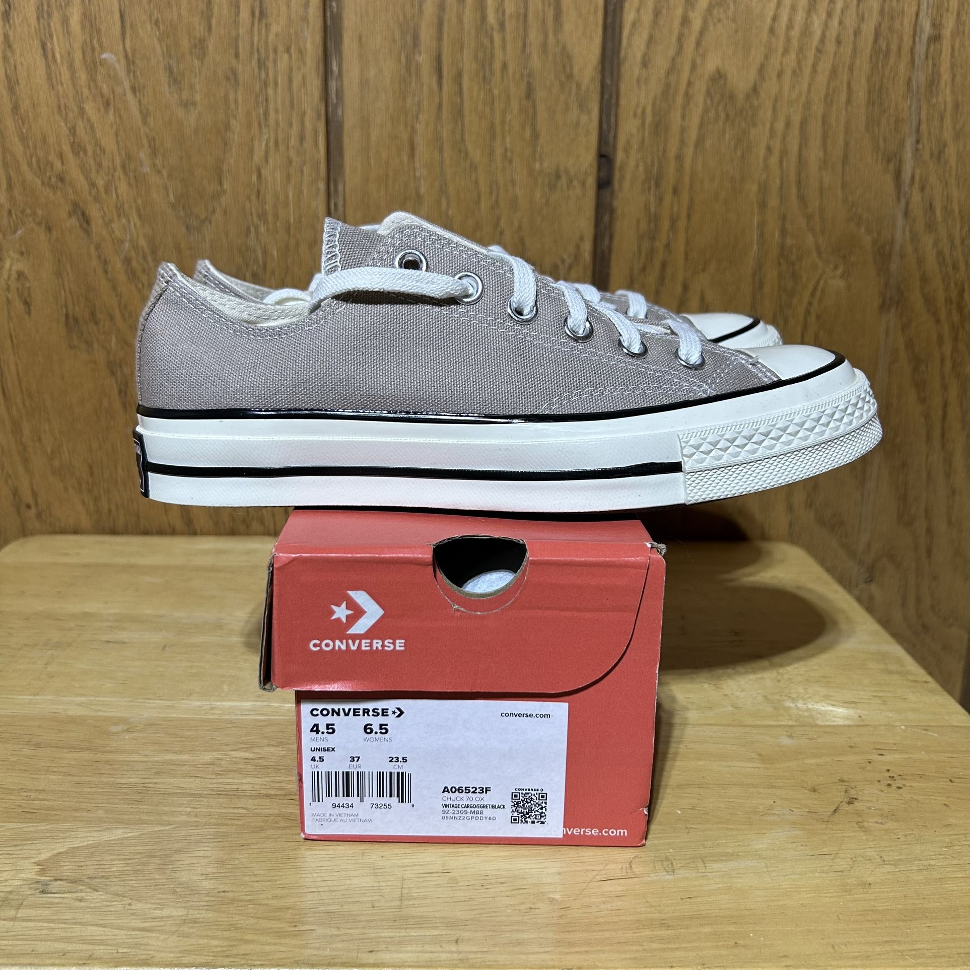 Converse Chuck 70 Ox Low Vintage Cargo Egret Unisex Men’s 4.5 Women’s 6.5 NEW