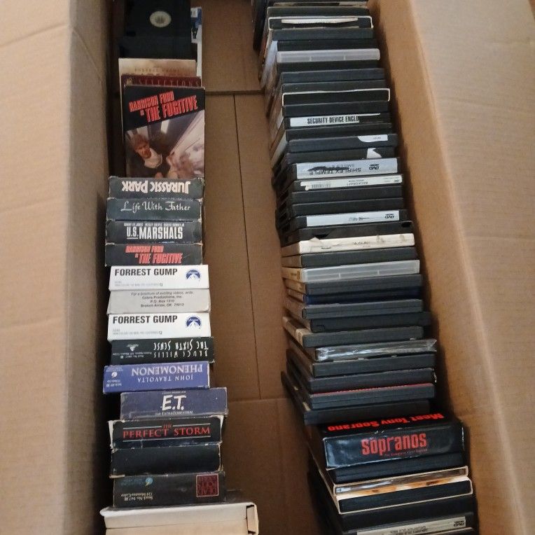 DVDs Music Cds, Few VHS