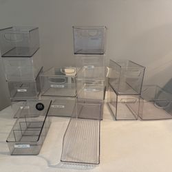 Clear Organizer Bins