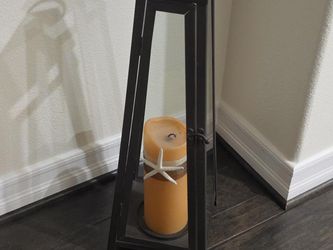 Floor Lantern, 32 in, with starfish candle