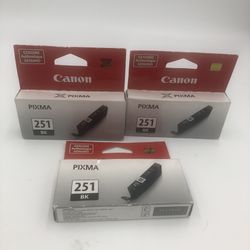 Canon Pixma 251BK Black Ink 3 Packs