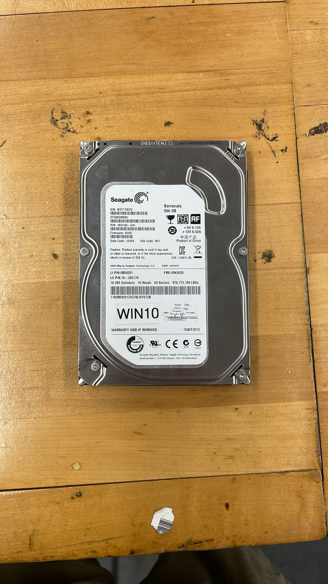 Seagate 500GB Hard Drive