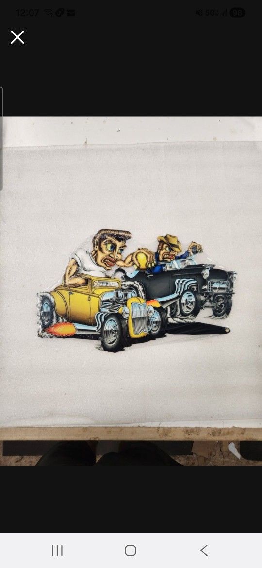 Rat Fink Hotrod Gasser Car American Graffiti Steel Metal Sign 