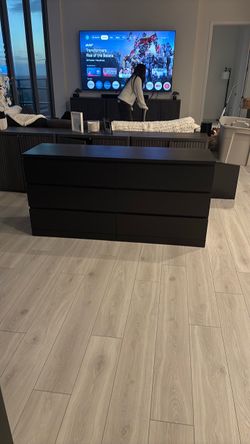 Ikea Black Malm Dresser