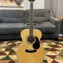 Mitchell 6 String Guitar With Stand New Strings