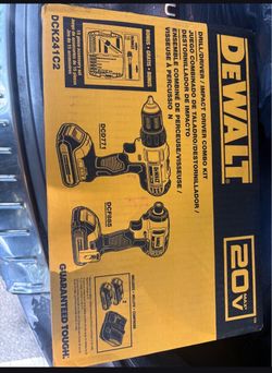 DeWalt 20V Max Cordless Brushed 2 Tool Compact Drill and Impact Driver Kit