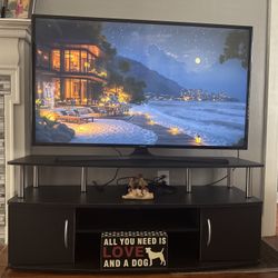 TV Stand – Black w/ Shelves – $80 OBO