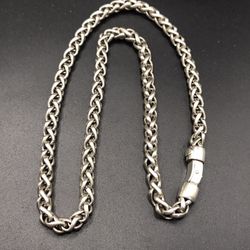 925 Sterling Silver Franco Chain Necklace Size 18”