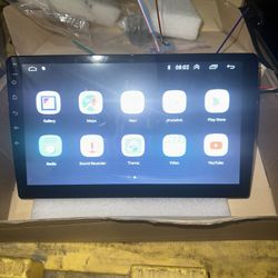  Android Radio 10.1 Inch Double Din Car Stereo with GPS Navigation Touch Screen Car Radios with Backup Camera • Support WiFi Bluetooth FM • Mirror Lin