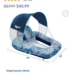  Zero Gravity Lounge with Removable Canopy | Inflatable Pool Chair Float