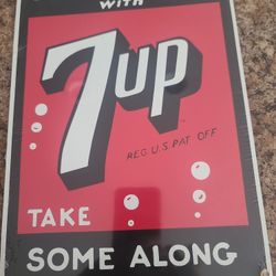 7up Porcelain Sign