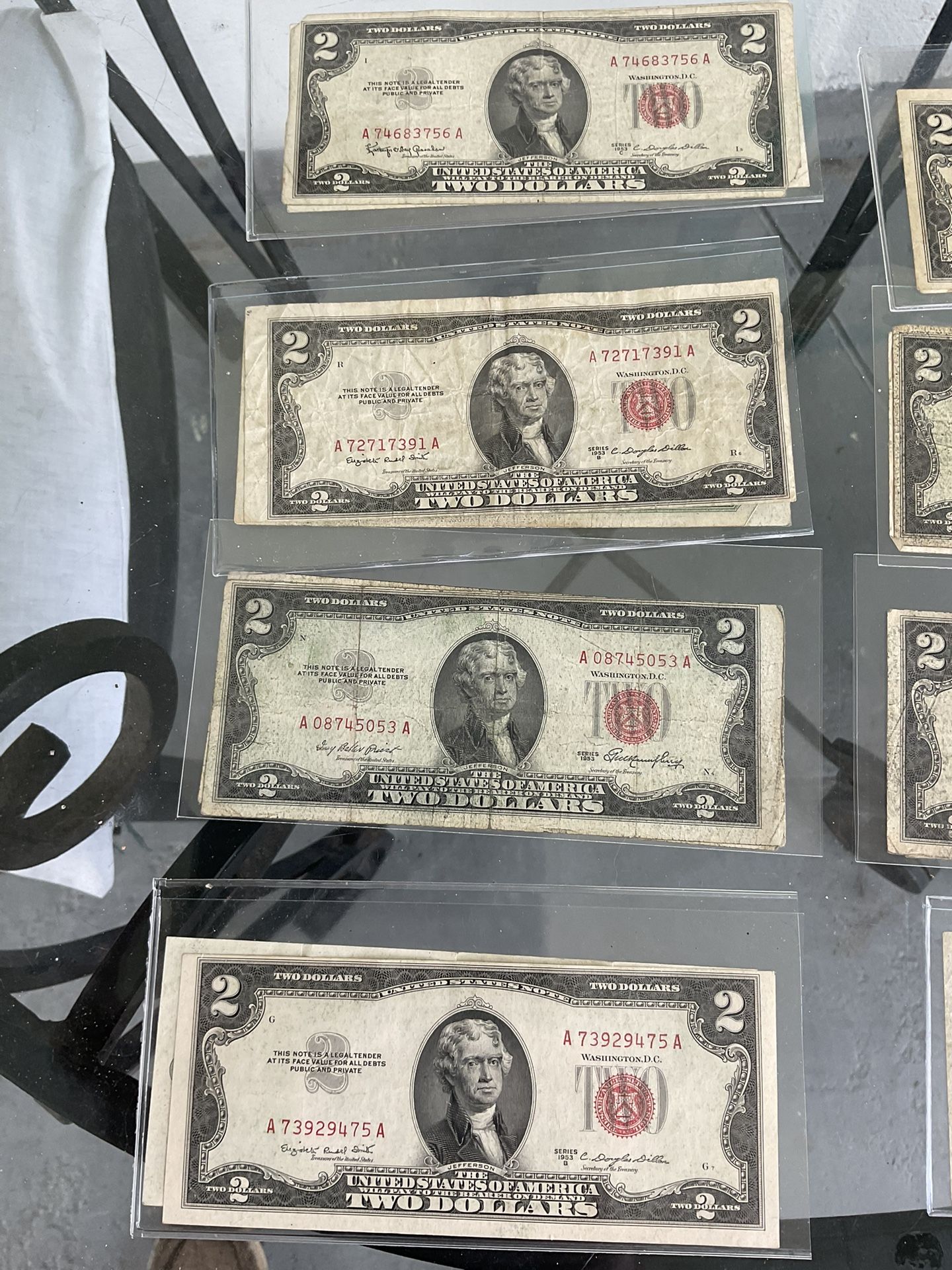 JEFFERSON $2 RED seal bills