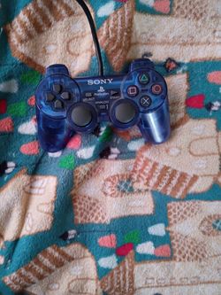 Ps2 controller official Blue like new