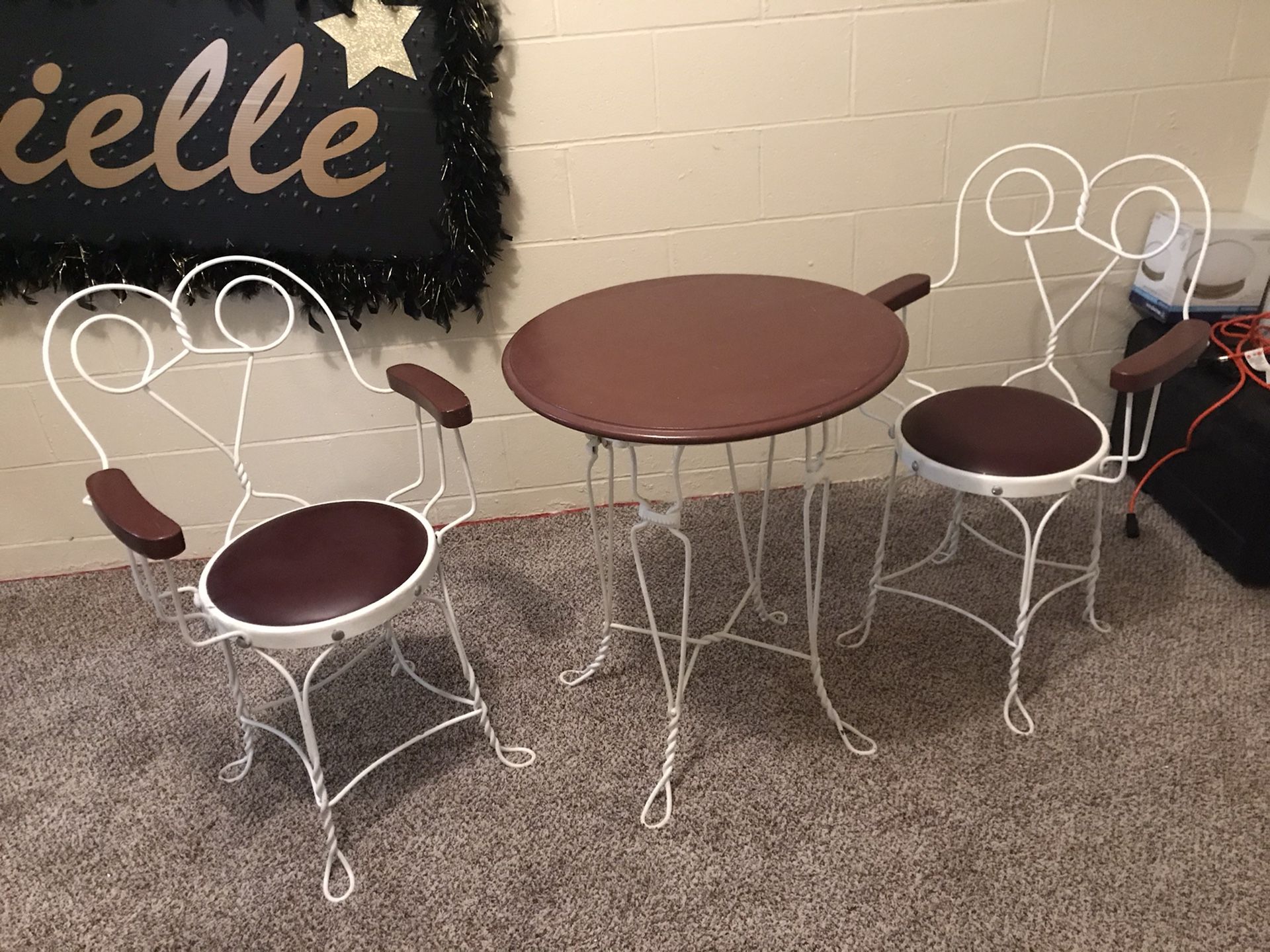 Antique ice cream bistro set