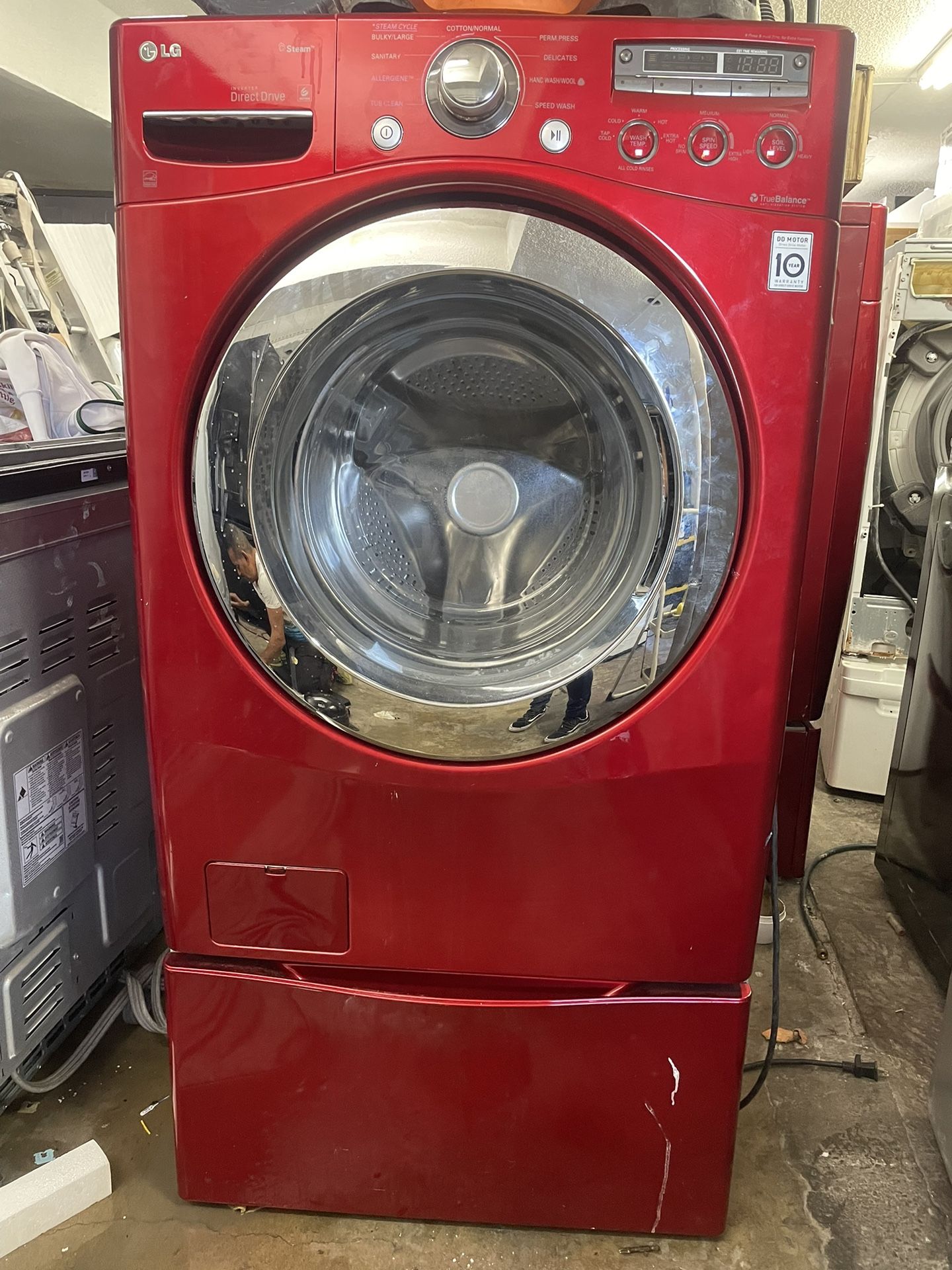 Red Front Loader Lg Washer Gas Dryer Set