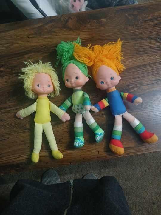 Set Of 3 Stuffed Dolls