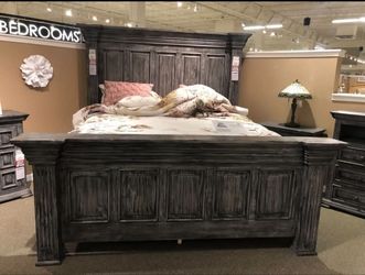 King Bedroom Set – Rustic Gray
