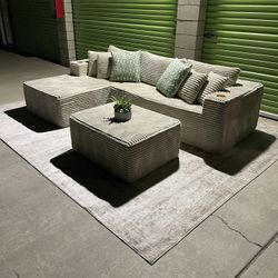 *Free Delivery* Boneless Sectional Couch Sofa w/ Ottoman