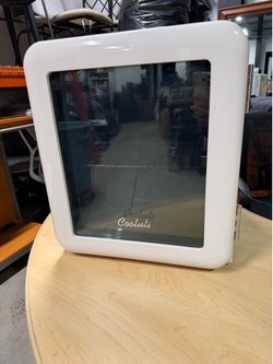 Cooluli Décor 1.7 Cu Ft Glass Door Mini Fridge Beverage Cooler - White
