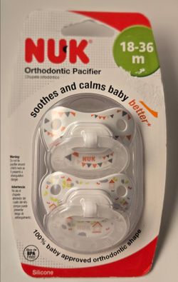 Nuk Orthodontic Infant Pacifier 2 Pk 18-36 Months Soothing 8295R Germany