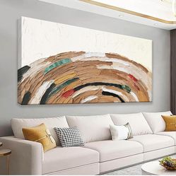 Abstract Canvas Art Wall Decor Yellow Brown Wall Art Painting Abstract Art Prints Minimalist Decor Artwork Pictures For Bedroom Kitchen Offic