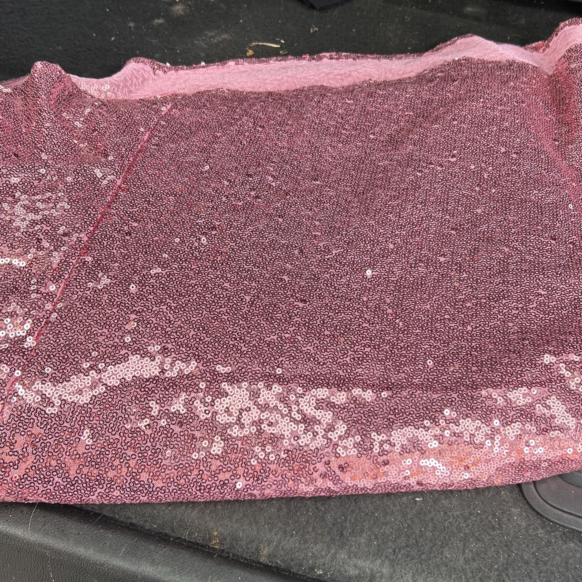 Pink Sequin Round Tablecloth