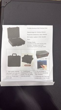 Portable Aluminium Hard Carrying Case