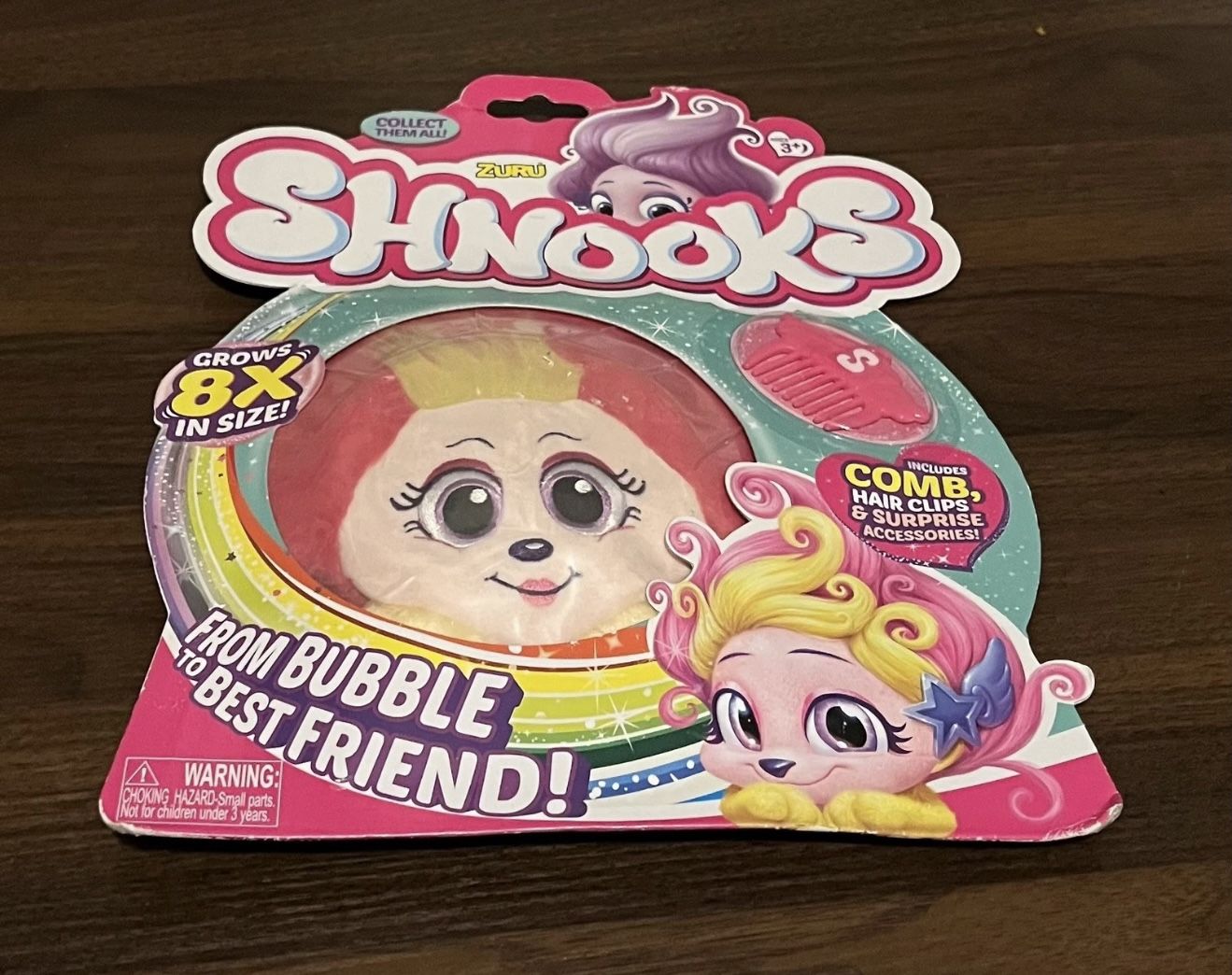 Zuru SHNOOKS 2017 Shazam Pink New Original Grows 8x Bubble Friend Comb
