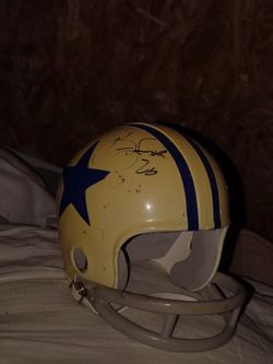 Mini Dallas cowboys autographed helmet