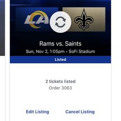 Saints Versus Rams