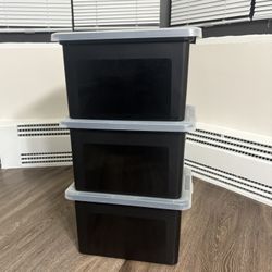 Storage Bins With Lids, 35 Qt (3-pack)