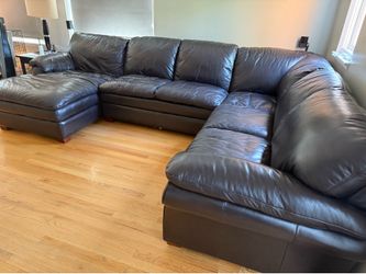 Leather sectional