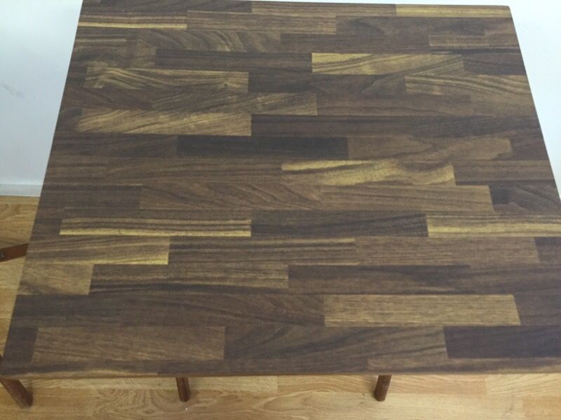 2 vintage scheibe wood TV trays with stand for Sale in Pleasanton, CA