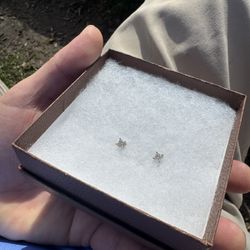 Natural, Princess Cut, Half Carrot , 14k Gold , 20 Points Each , Good Back System 