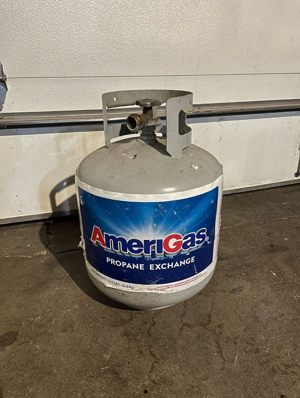 Empty propane tank