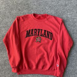 Vintage Y2K Champion University Of Maryland College Sweatshirt 