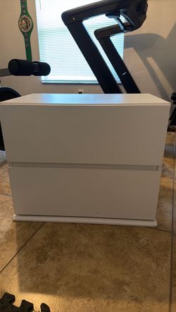 White Two Drawer Dresser
