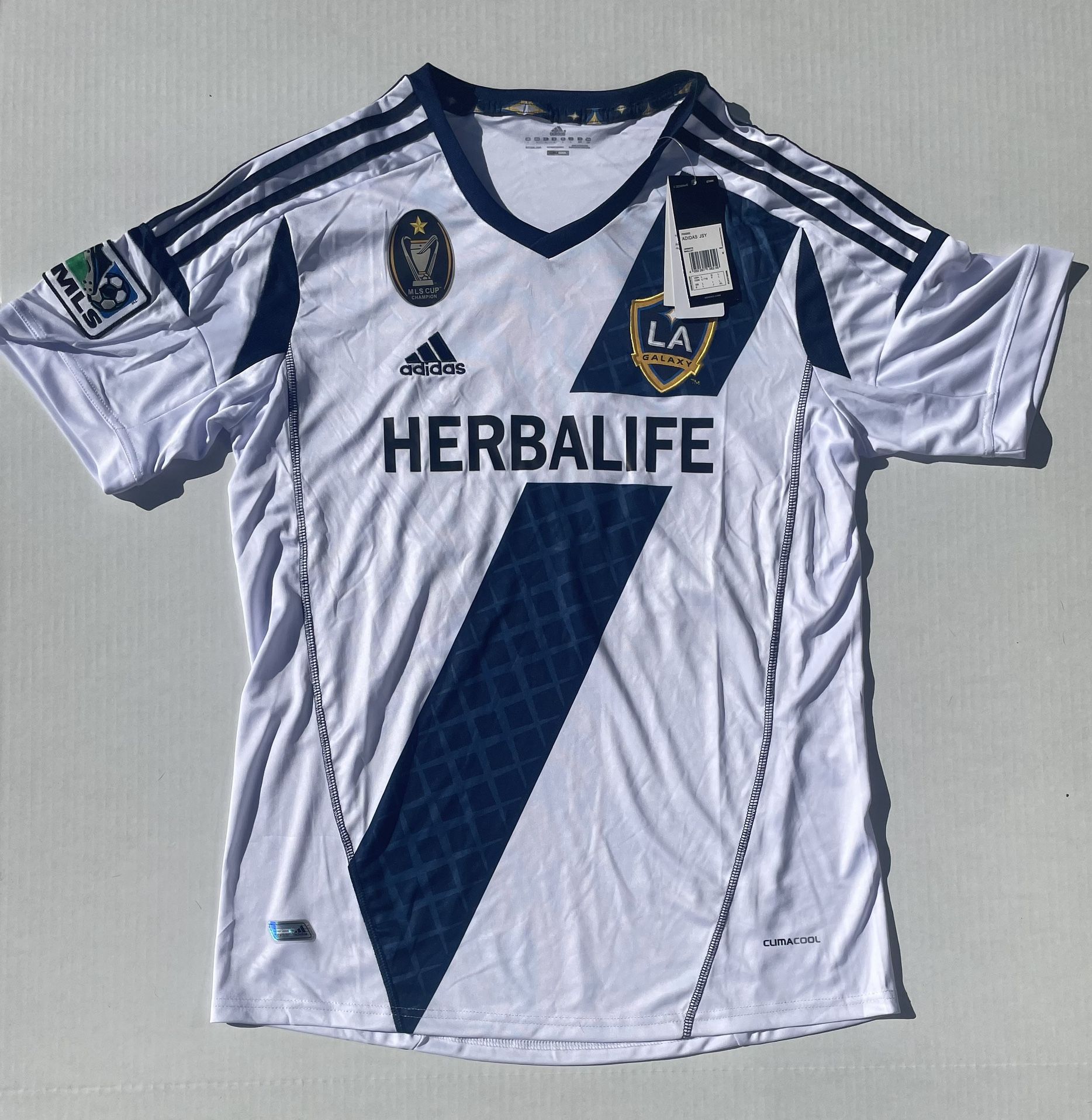 LA Galaxy 2011/12 Champions Techfit David Beckham 23 Jersey Men Large