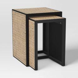 Nesting Accent Table Black/Natural - Threshold
