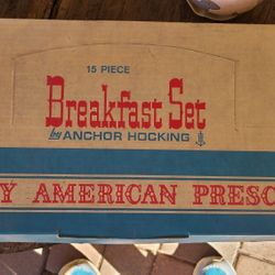 Vintage Anchor Hocking Breakfast Set