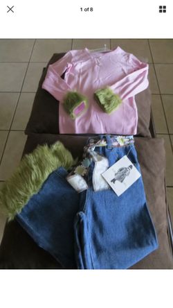 NWT Greggy Girl Green With Envy Girls 4 Piece Outfit size 7