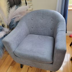 Mid Century Tufted Barrel Accent Chair