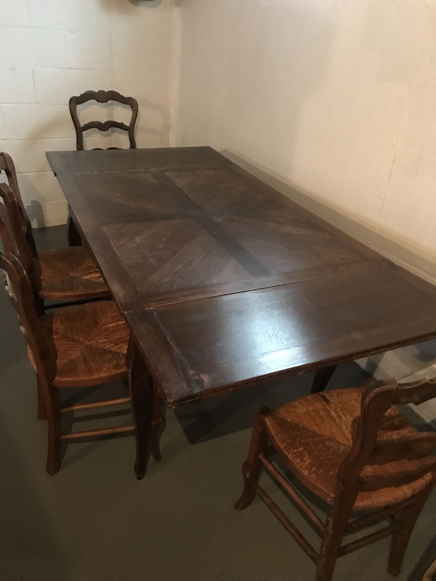 Dining room table and chairs