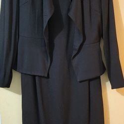 2pc Women's Black Skirt Suit 