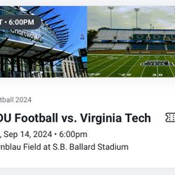 Old Dominion Vs Virginia Tech Ticket