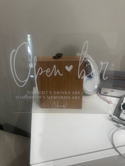 Open bar sign