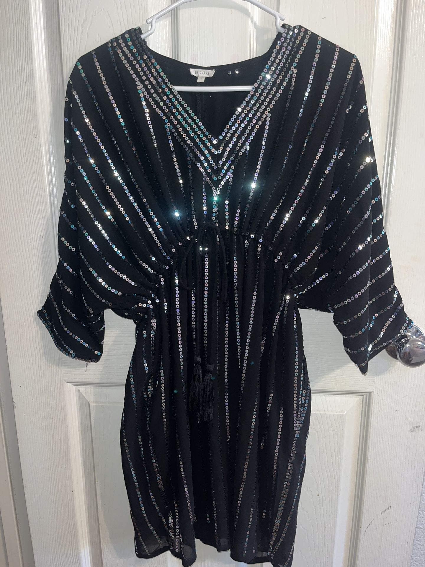 Black Sequin Party Dress