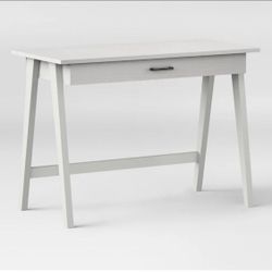 Paulo Wood Writing Desk with Drawer White - Threshold
